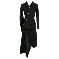 Comme Des Garçons - Robe asymétrique en laine non doublée