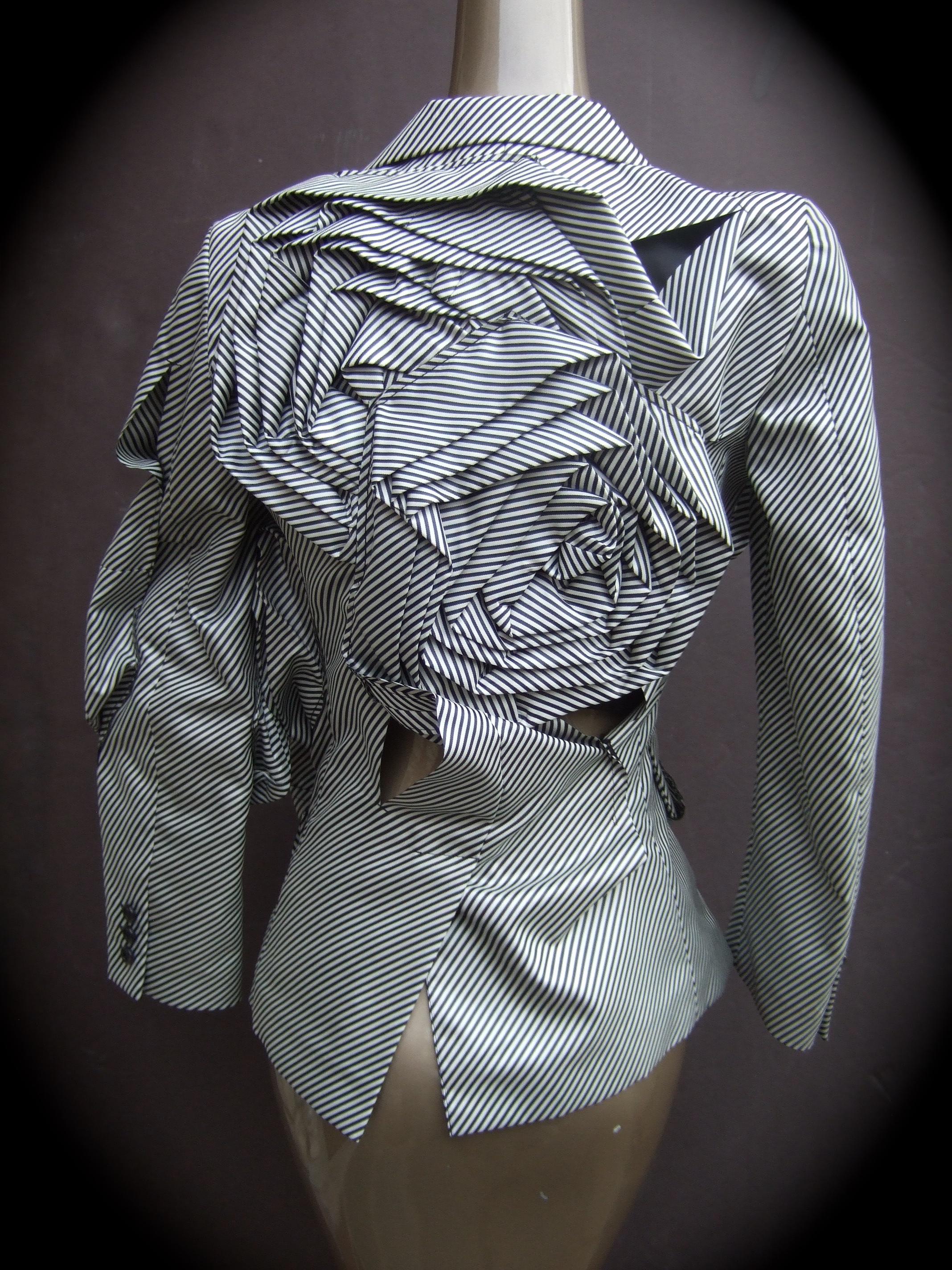 Comme des Garcons avant-gardiste rayée  Veste à appliques automne 2013 en vente 1