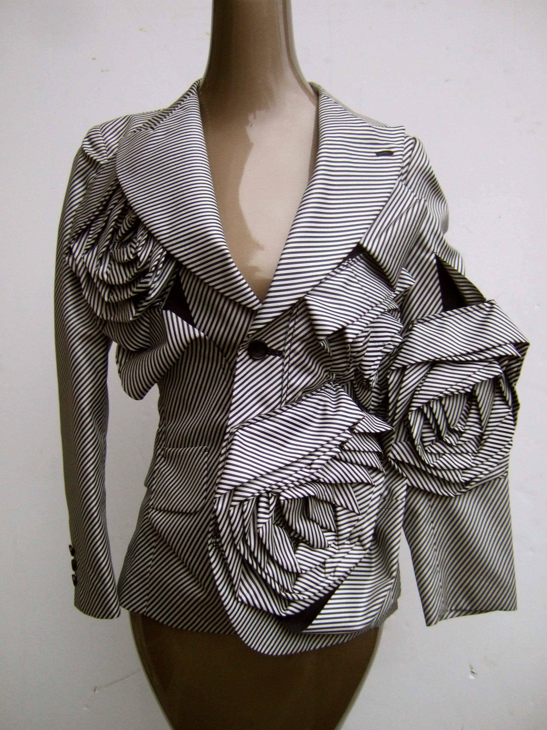 Comme des Garcons avant-gardiste rayée  Veste à appliques automne 2013 en vente 3