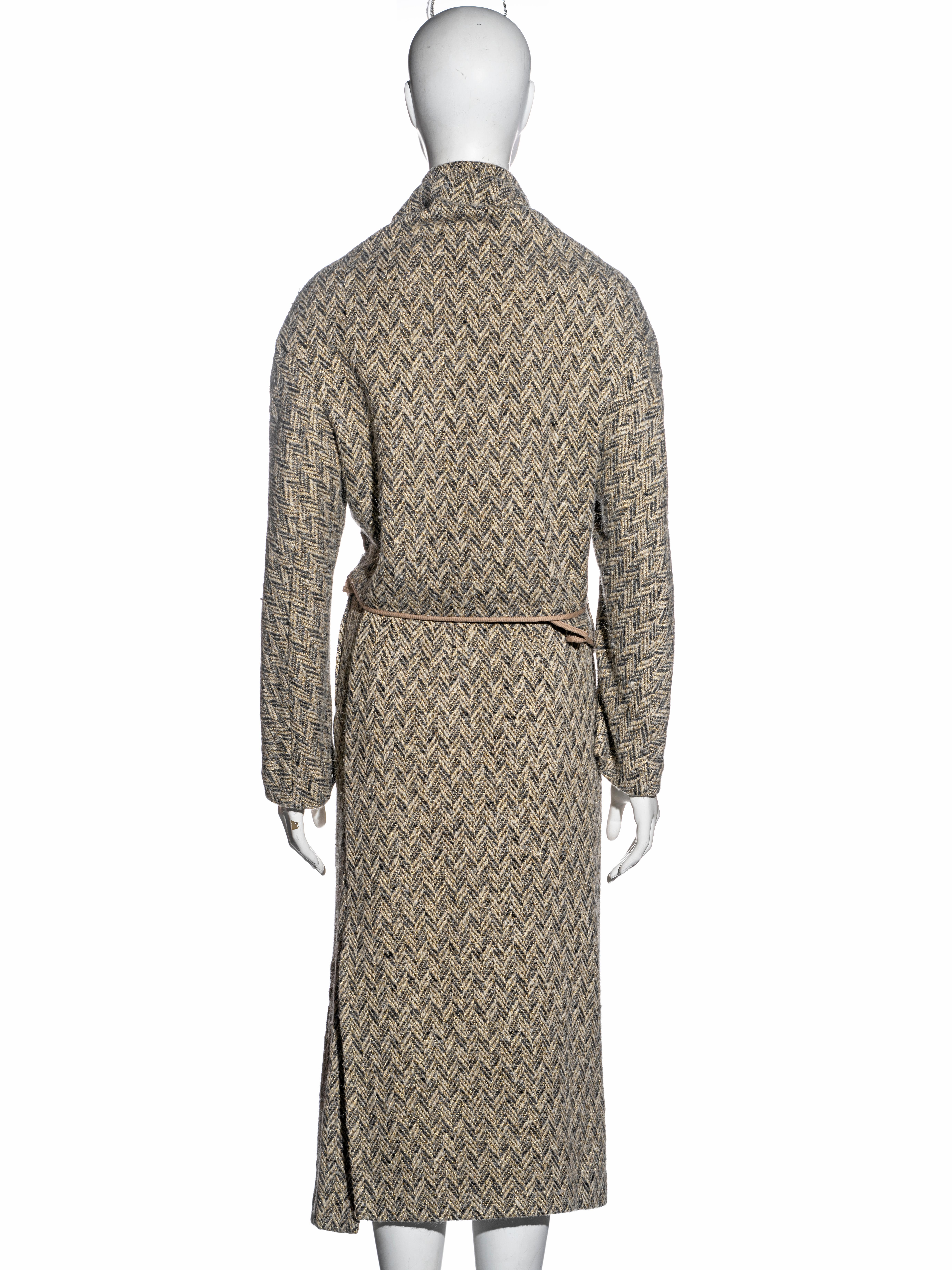 Comme des Garçons bias-cut herringbone tweed skirt suit, fw 1999 For Sale 5
