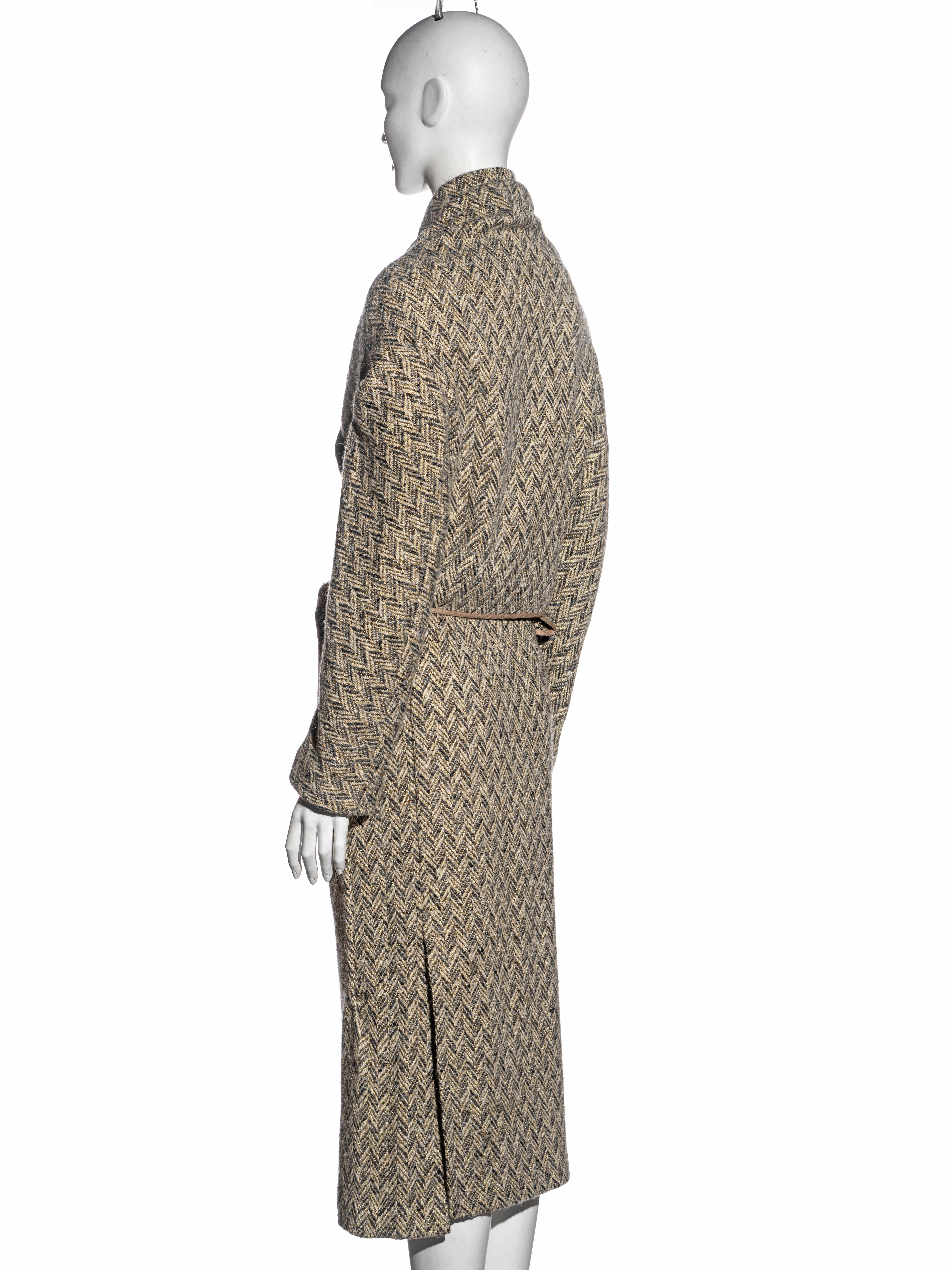Comme des Garons schräg geschnittener Fischgrätenmuster-Tweedrock, fw 1999 im Angebot 6
