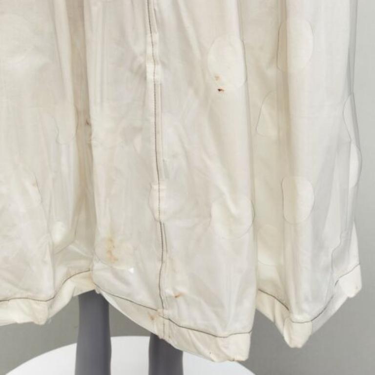COMME DES GARCONS jupe noire 2017 crème 100 % coton stratifié superposé en vente 2