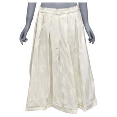 COMME DES GARCONS BLACK 2017 cream 100% cotton laminated overlay canvas skirt S