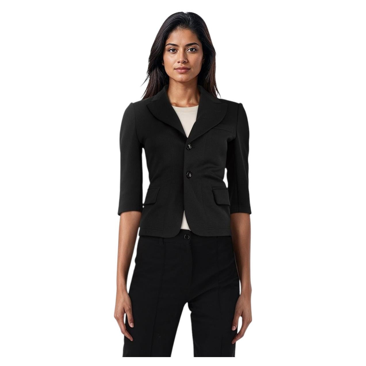 Comme Des Garcons Black Back Open Seam Blazer Size S