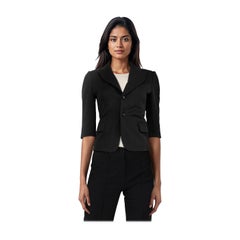 Comme Des Garcons Blazer noir à coutures ouvertes Taille S