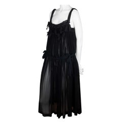 Comme des Garçons Black Chiffon Dress with Bows, 2011