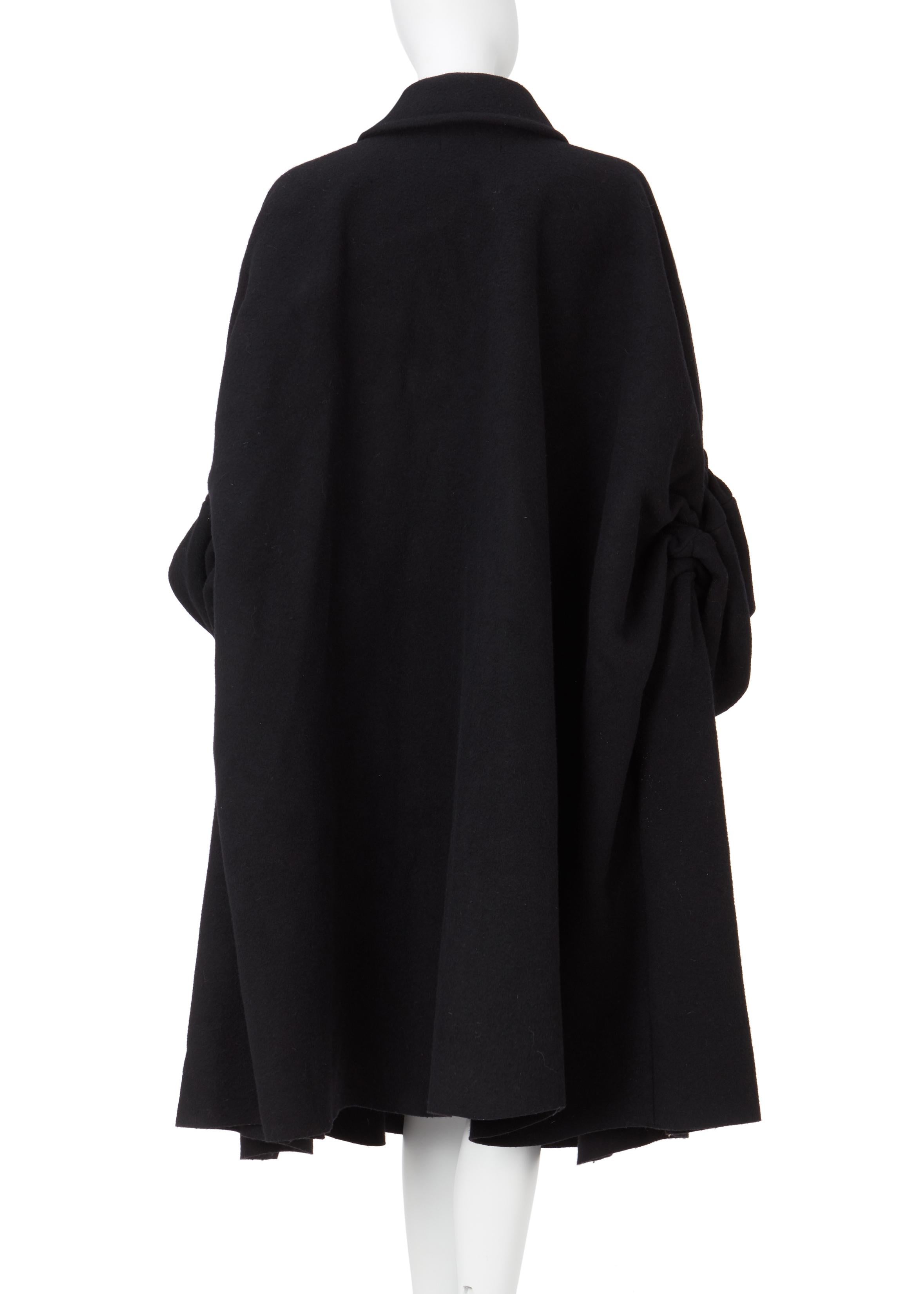 COMME des GARCONS, Black coat, circa 1995 For Sale 4