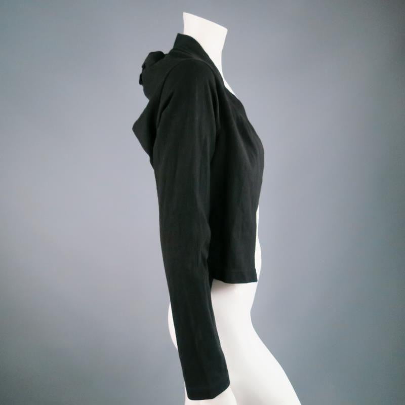 black knitted bolero cardigan