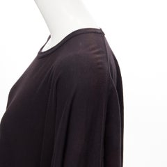 COMME DES GARCONS black cotton kimono sleeve tent dress S