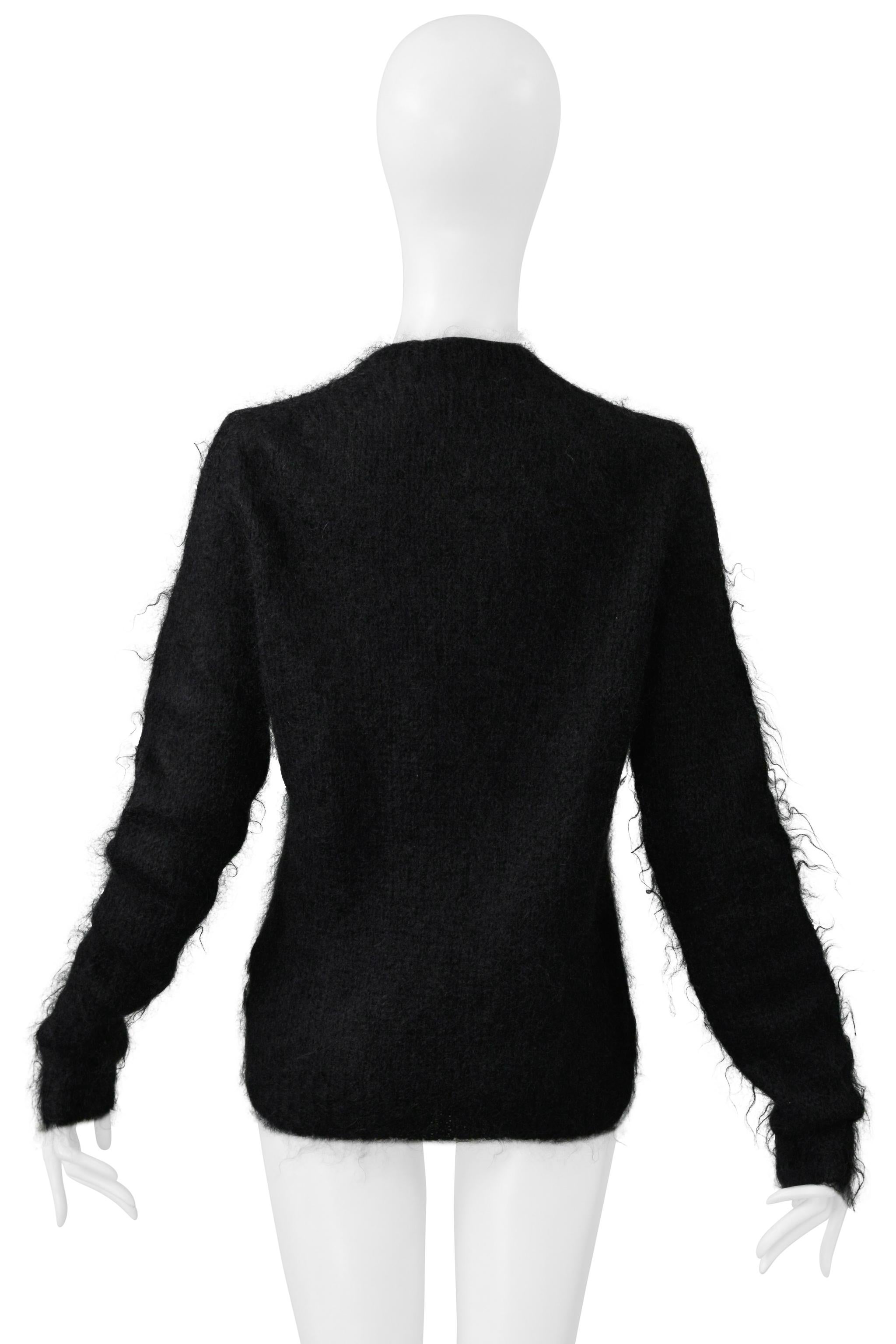 Comme Des Garcons Cardigan en mohair noir dégradé Sweater 2001-02 Excellent état - En vente à Los Angeles, CA