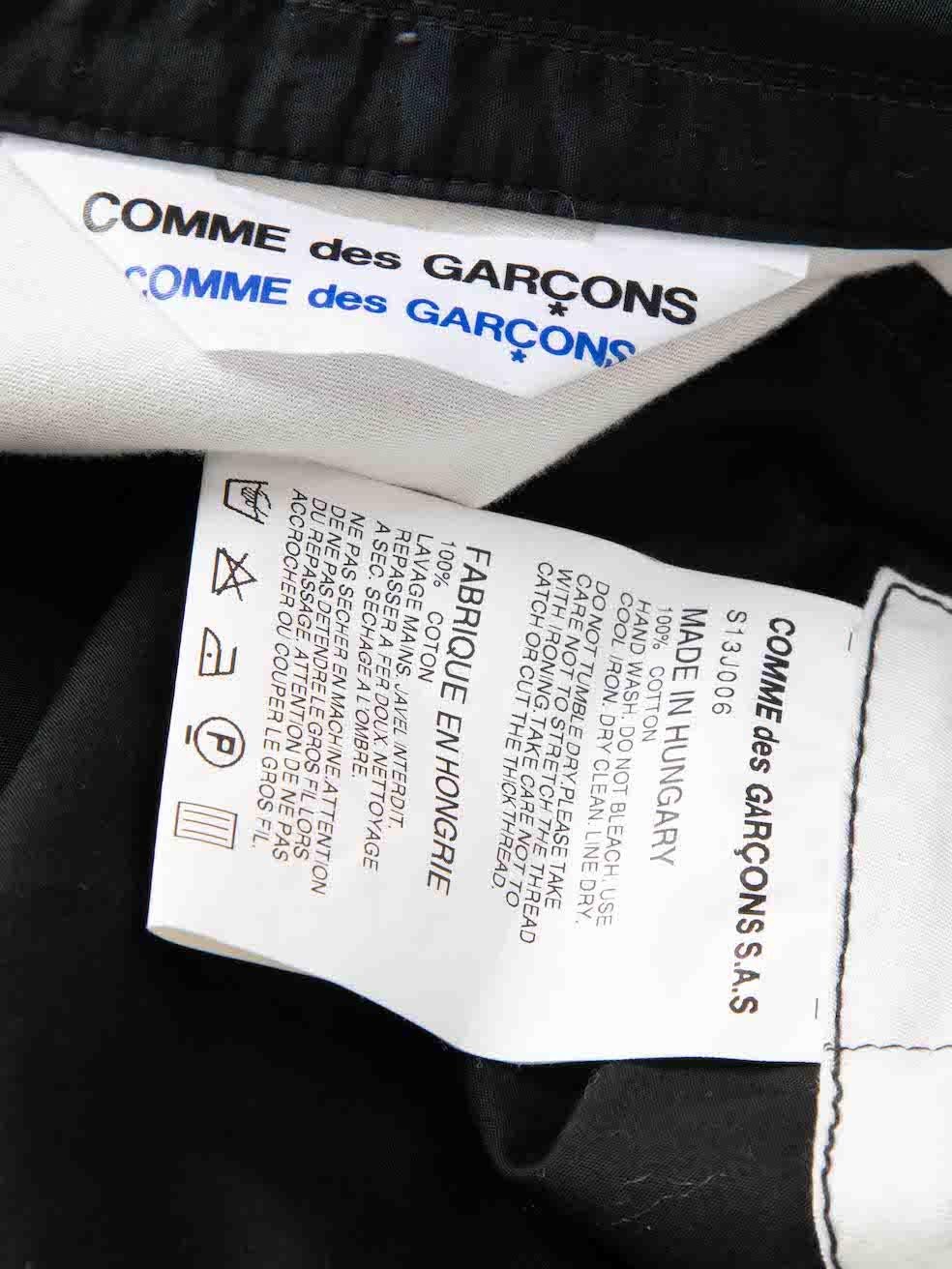 Comme Des Garcons Black Double Breasted Coat Size S For Sale 1