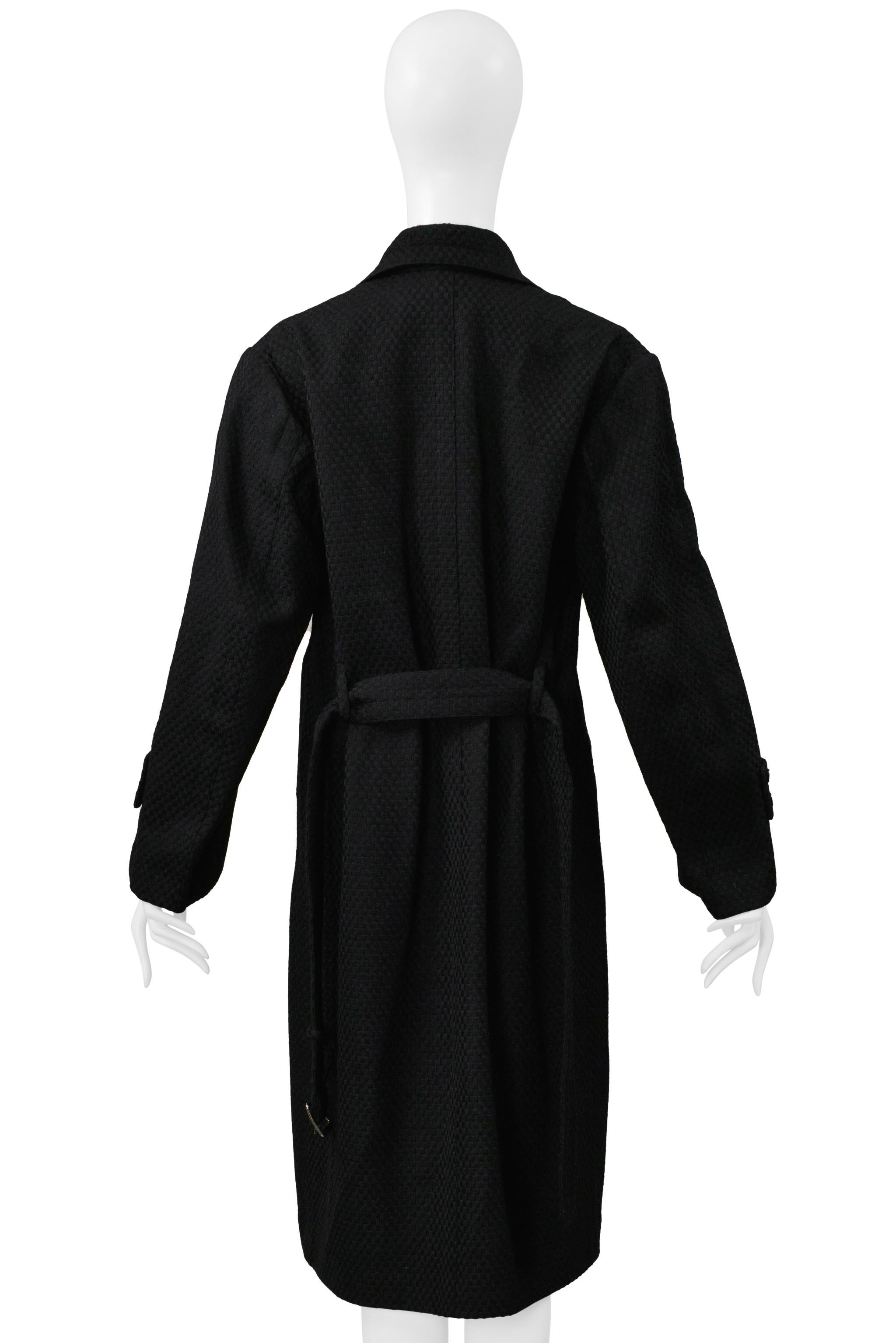 Comme Des Garcons Cappotto doppio petto nero con dettaglio a catena 2000-2001 in vendita 7