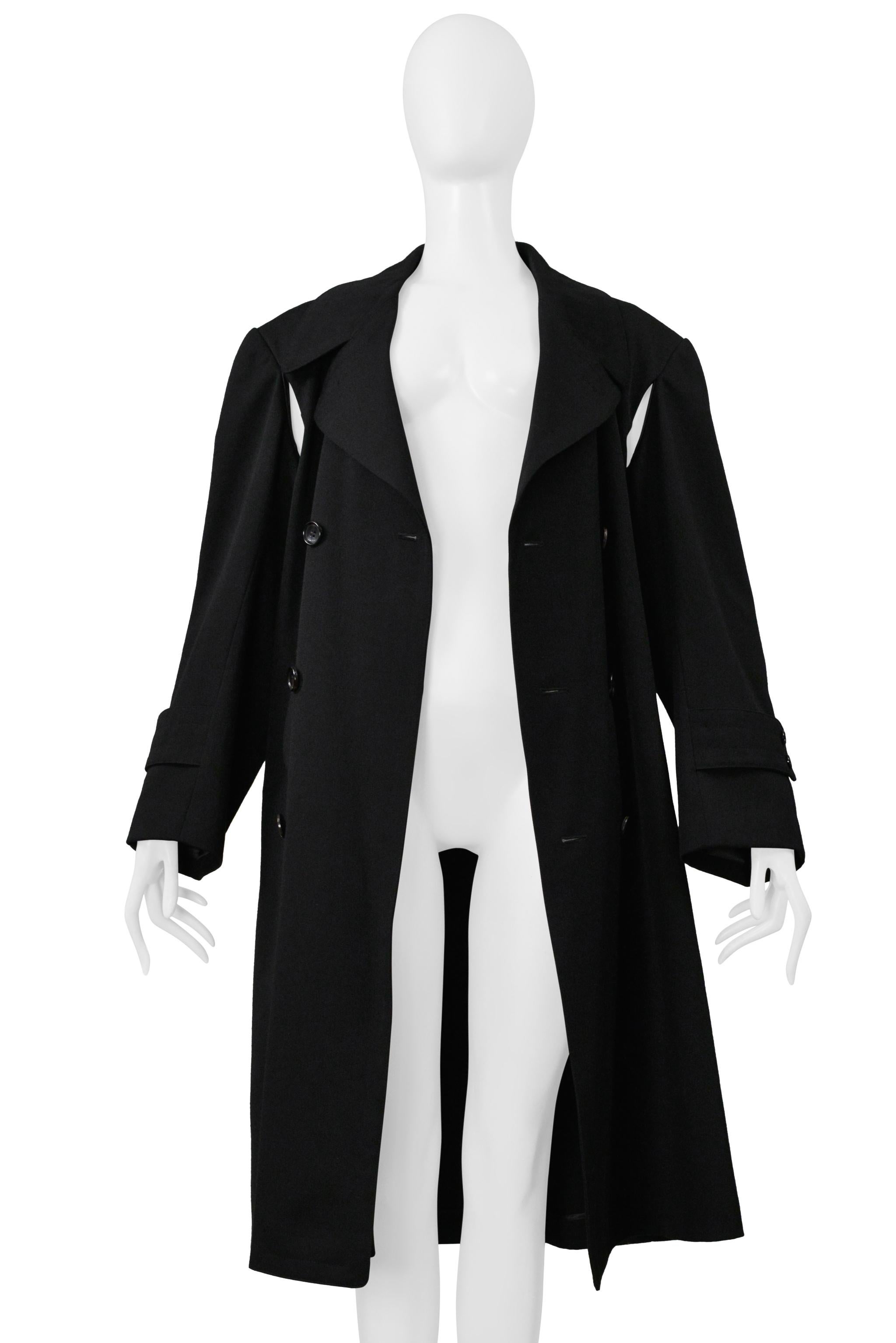 Comme Des Garcons Cappotto doppio petto nero con dettaglio a catena 2000-2001 in vendita 8