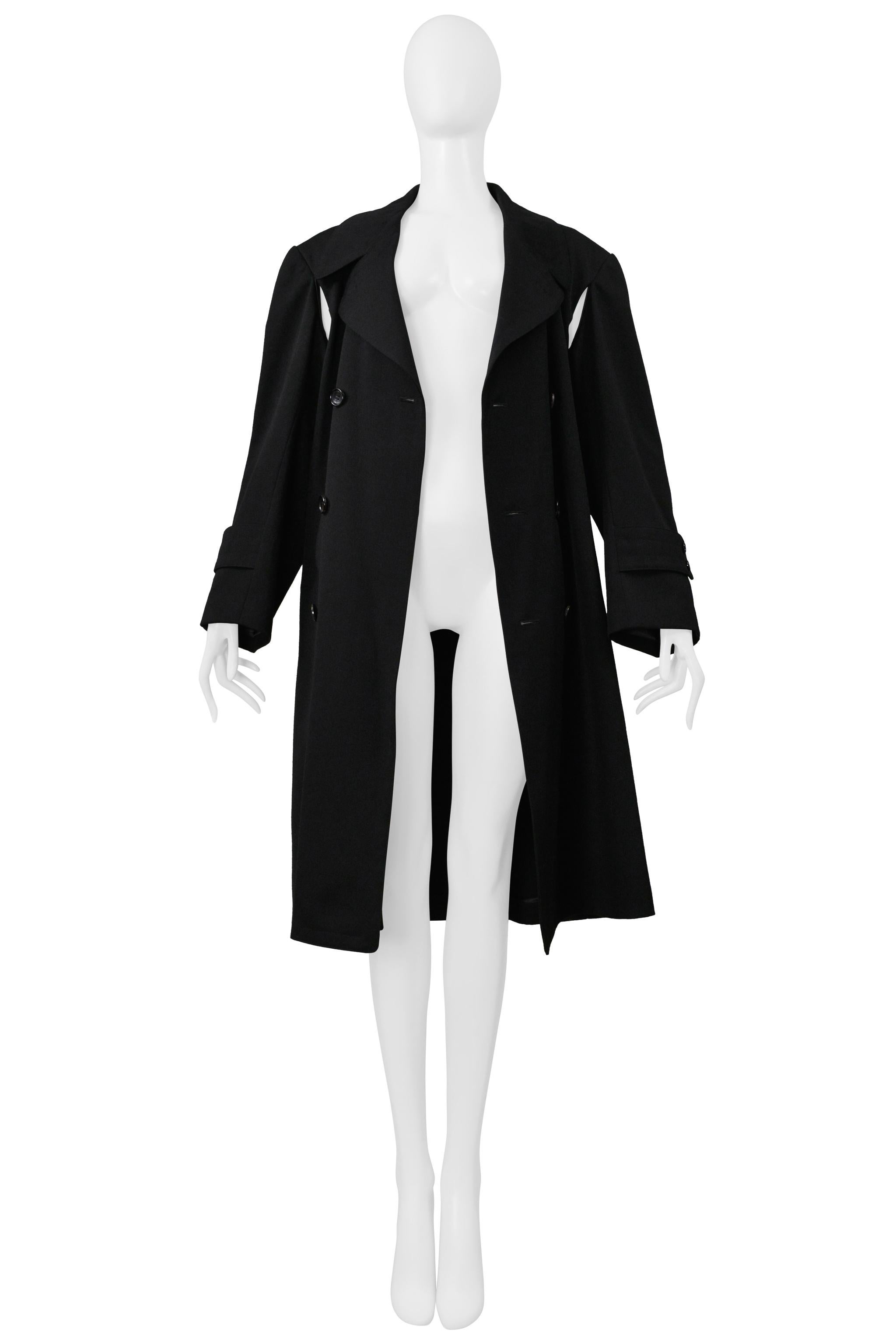 Comme Des Garcons Cappotto doppio petto nero con dettaglio a catena 2000-2001 in vendita 9