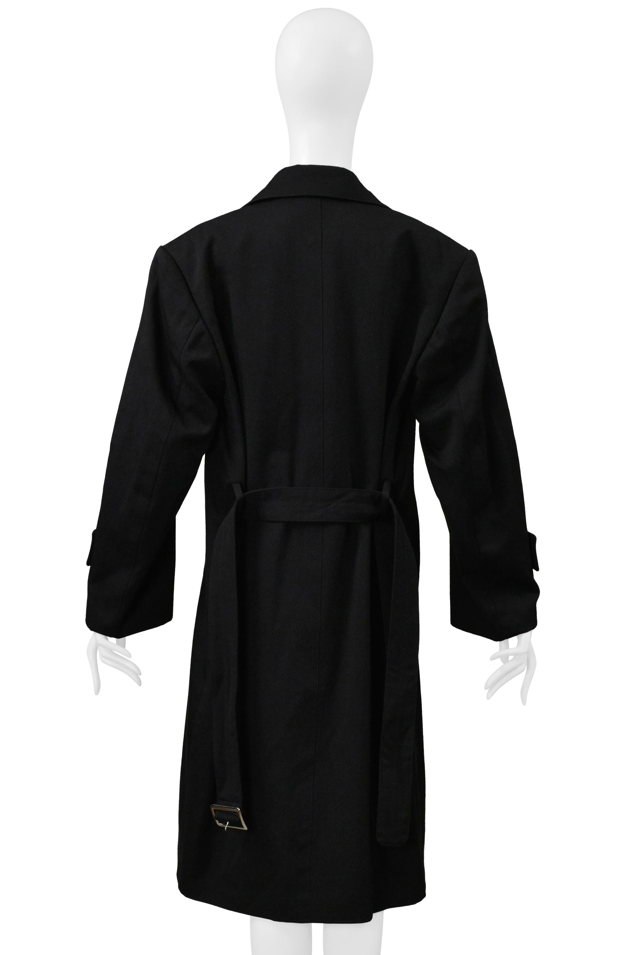 Comme Des Garcons Cappotto doppio petto nero con dettaglio a catena 2000-2001 in vendita 10