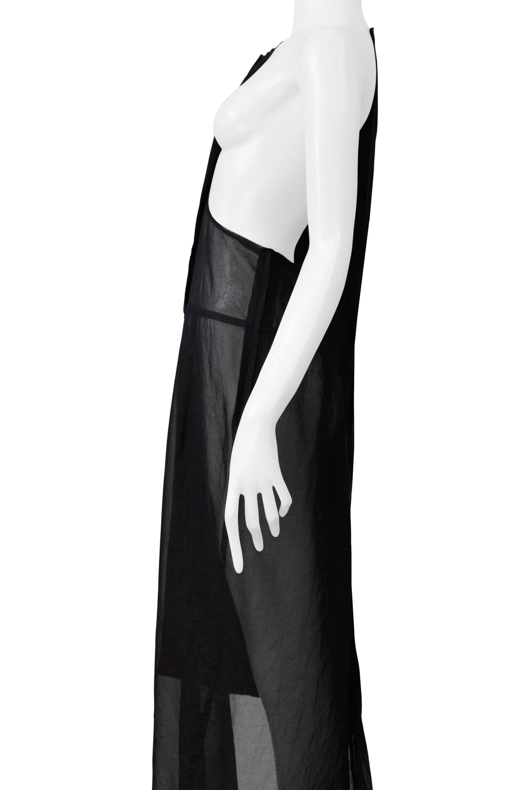 Comme Des Garcons - Robe noire avec empiècements en velours marron 1998 en vente 2