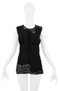 Comme Des Garcons Black & Lace Abstract Top 1997