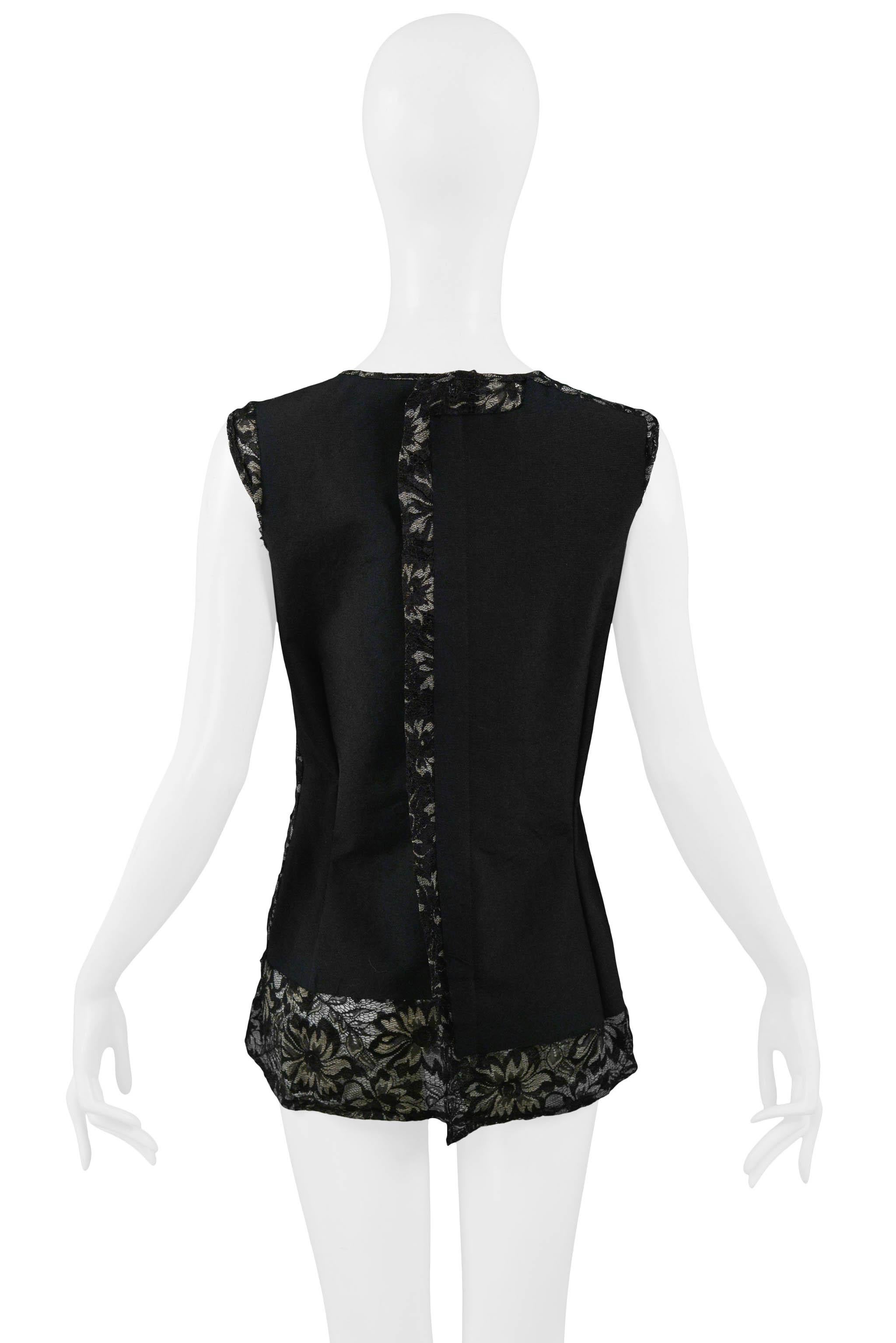 Comme Des Garcons Black & Lace Abstract Top 1997 In Excellent Condition For Sale In Los Angeles, CA