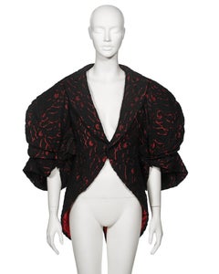 Comme des Garçons Black Lace Heavyweight Jacket with Padded Sleeves, fw 2013