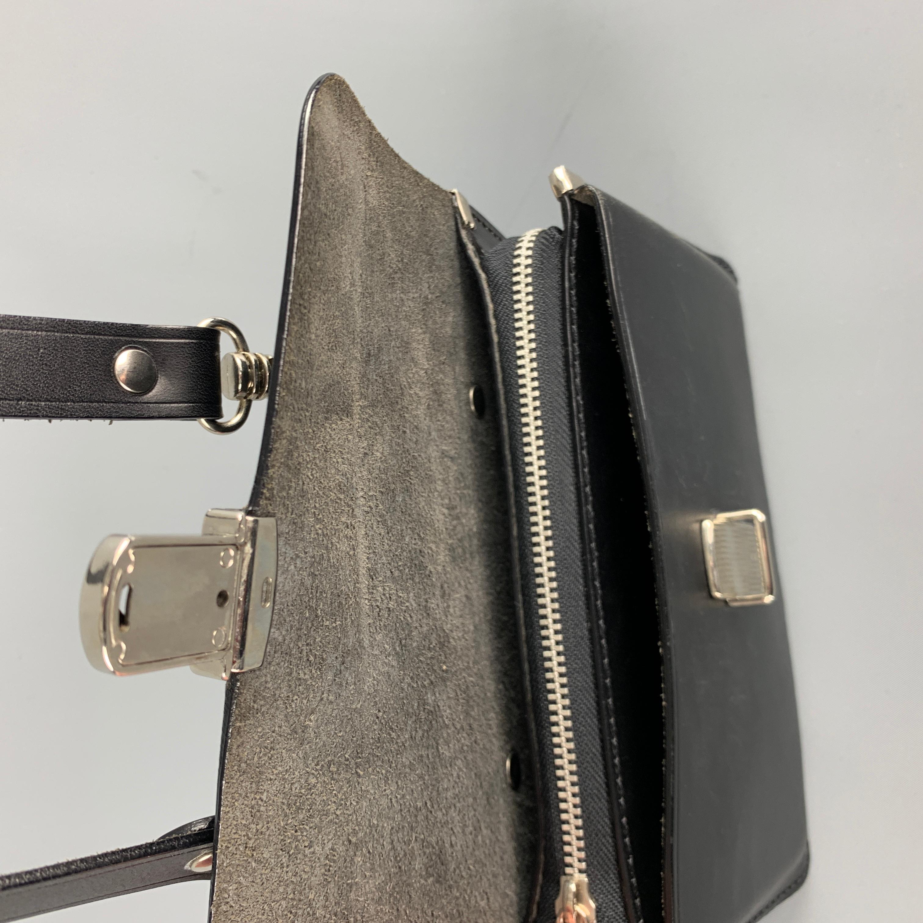 COMME des GARCONS Black Leather Detachable Strap Mini Satchel Belt Bag 5