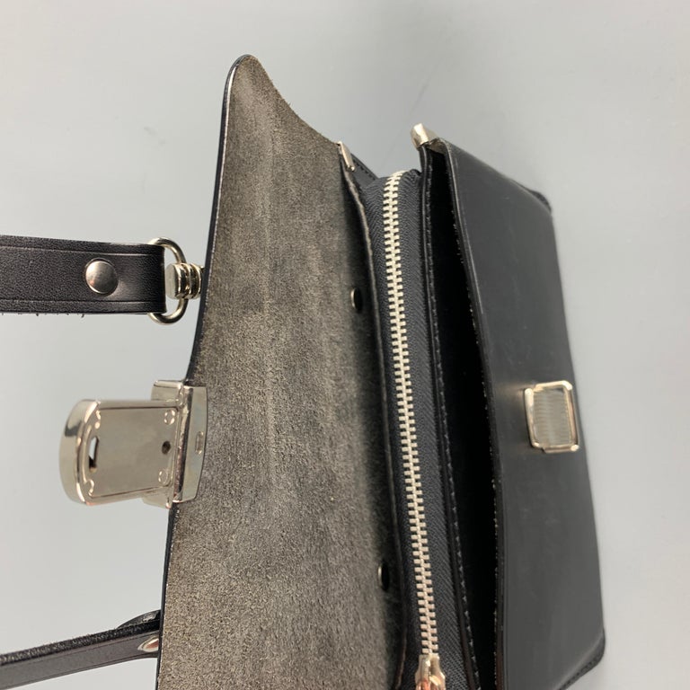 COMME des GARCONS Black Leather Detachable Strap Mini Satchel Belt Bag ...