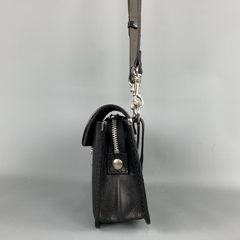 COMME des GARCONS Black Leather Detachable Strap Mini Satchel Belt Bag ...