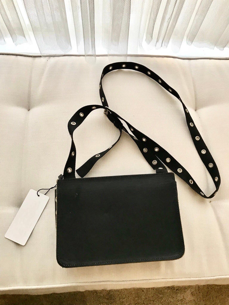 Comme des garçons Black Leather Grommets Purse For Sale at 1stDibs