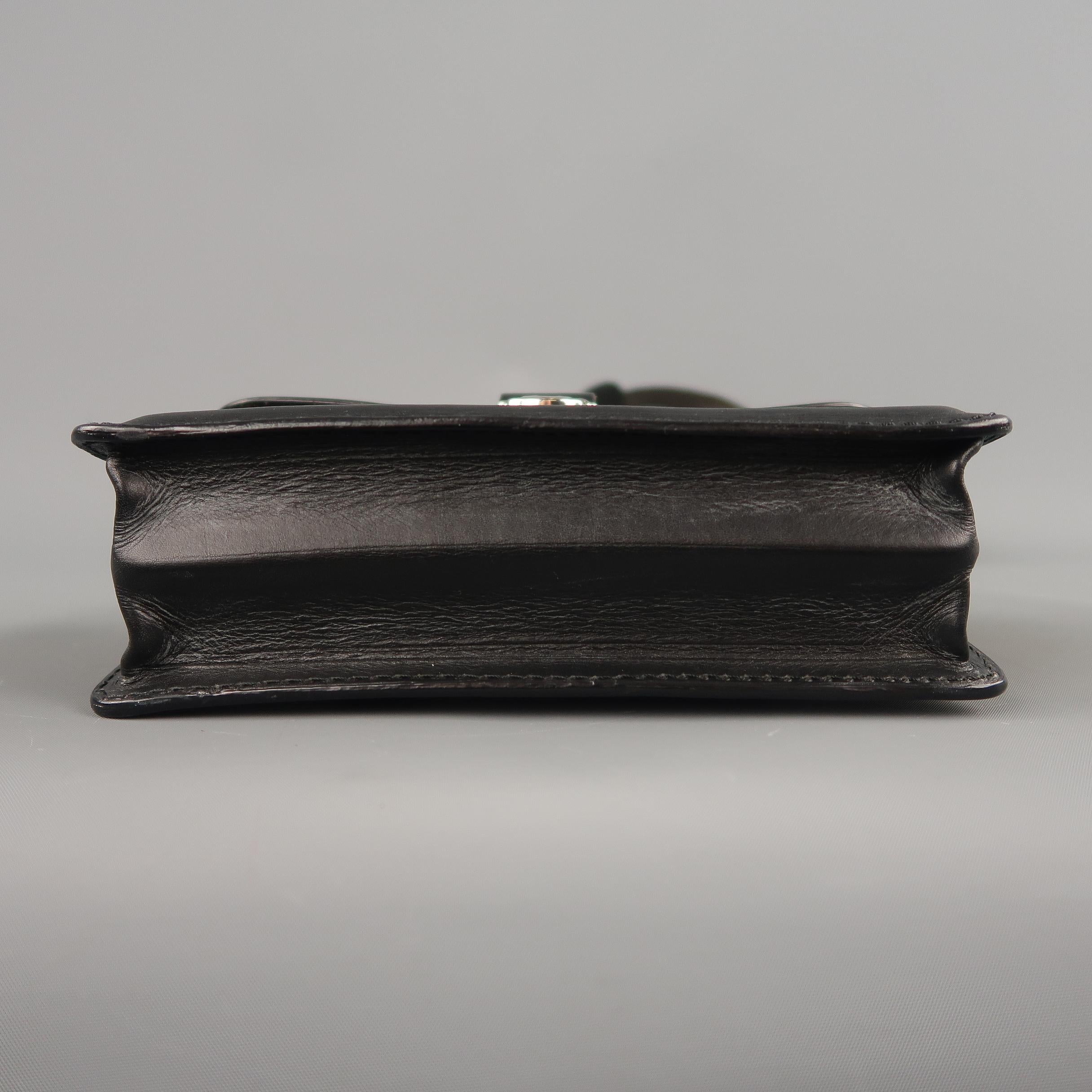 COMME des GARCONS Black Leather Mini Satchel Cross Body Handbag 2
