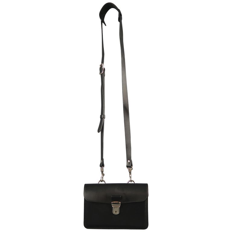 COMME des GARCONS Black Leather Mini Satchel Cross Body Handbag at 1stDibs