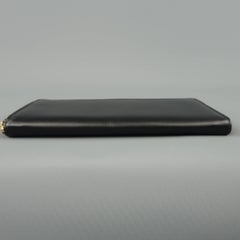 COMME des GARCONS Black Leather Rectangular Zip Wallet