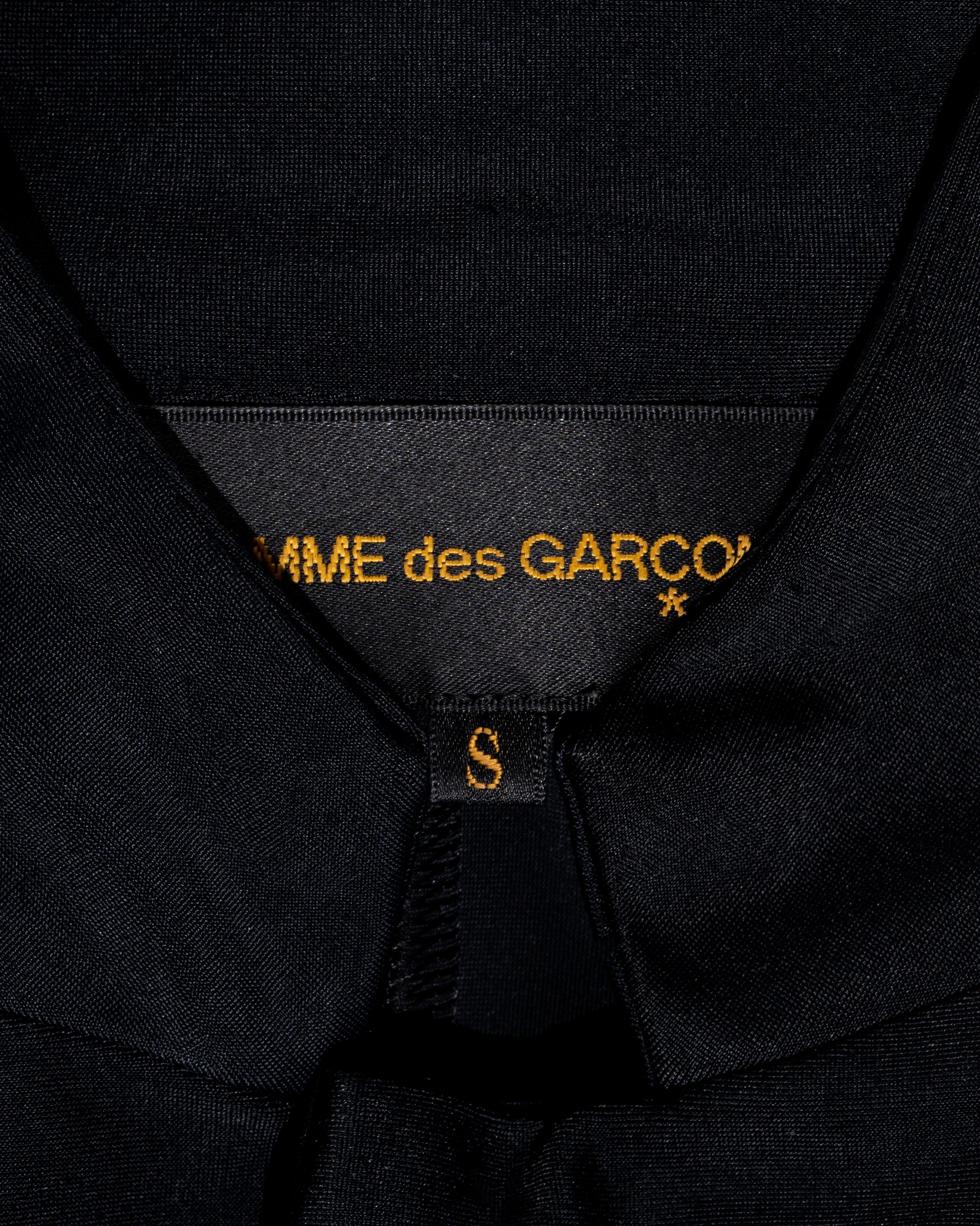 Comme des Garçons black lycra jacket and pants with padded hand motifs, fw 2007 6