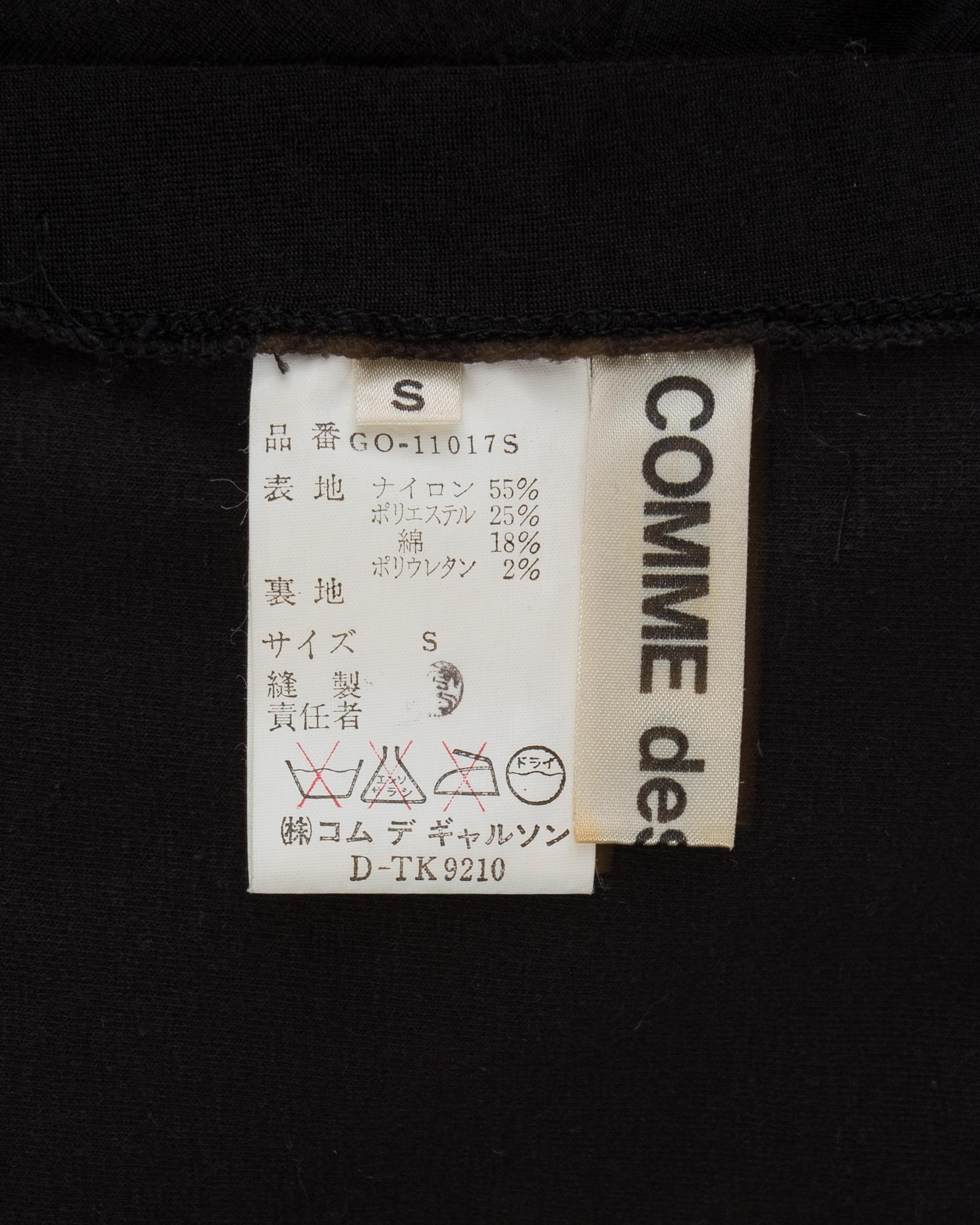 Comme des Garcons black nylon bias cut fishtail dress, ss 1986 2