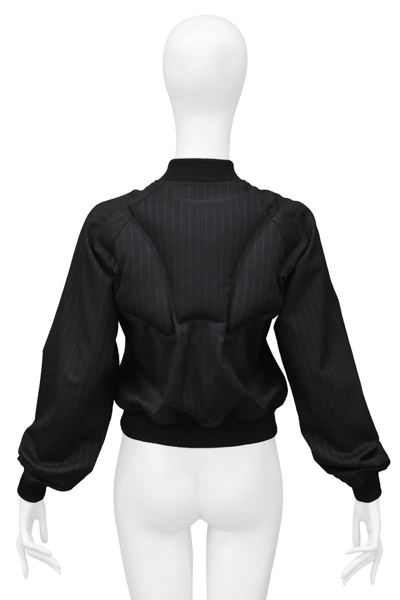 Comme Des Garcons Black Padded Pinstripe Jacket 2010 Pour femmes en vente