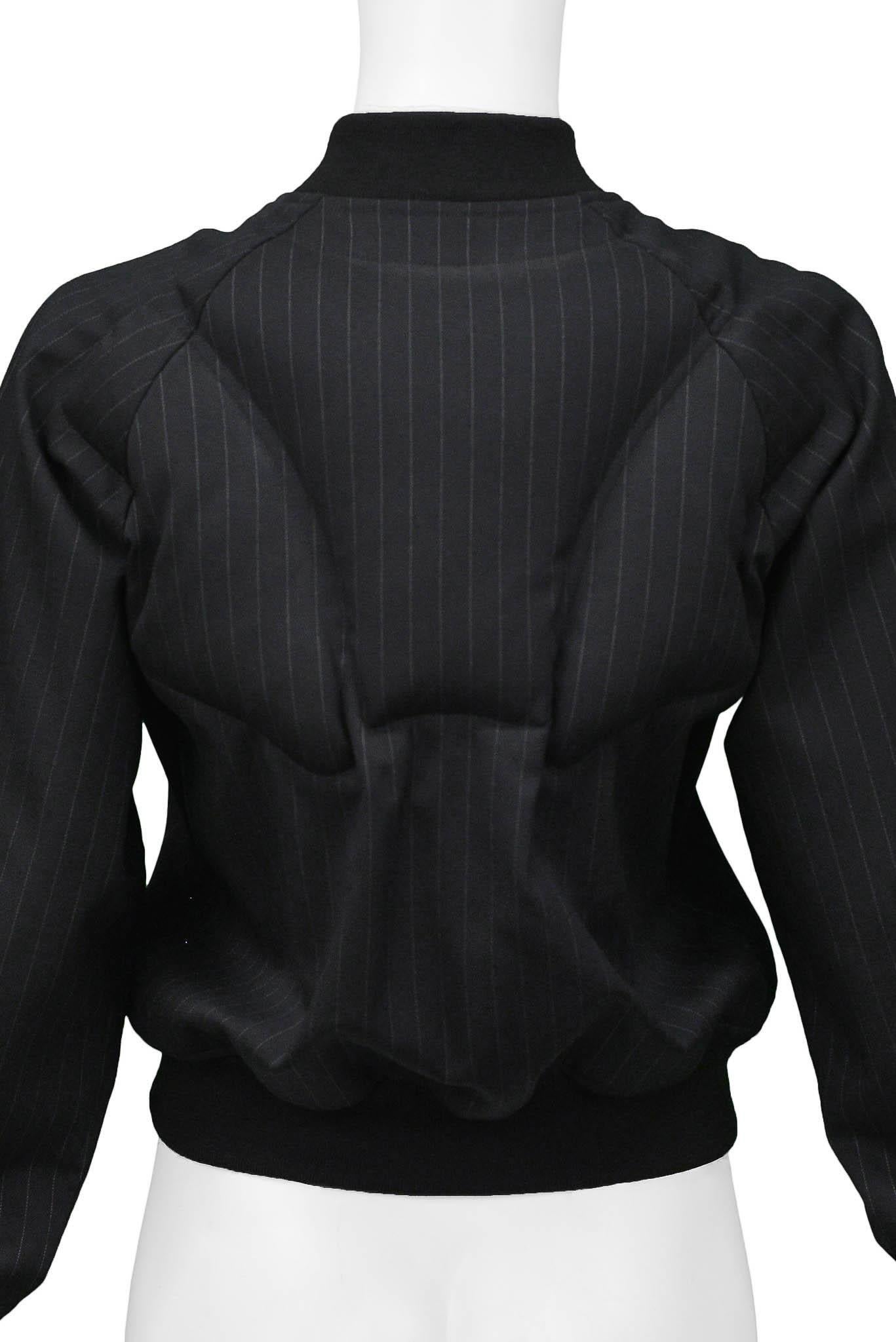 Comme Des Garcons Black Padded Pinstripe Jacket 2010 For Sale 2