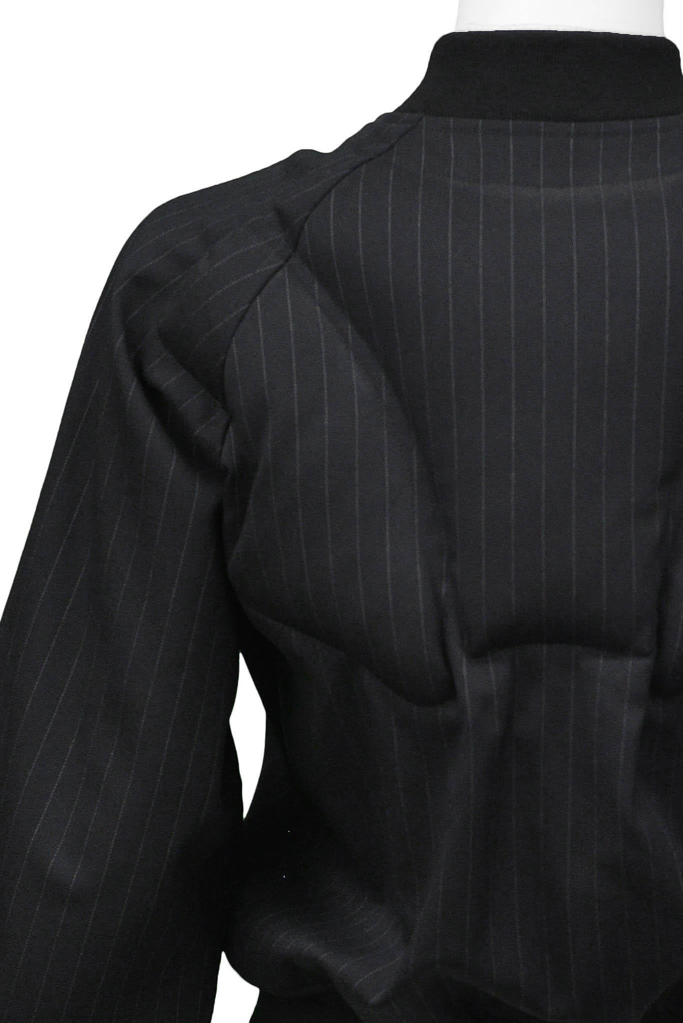 Comme Des Garcons Black Padded Pinstripe Jacket 2010 For Sale 3
