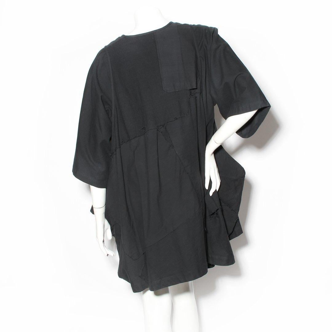 Comme des Garćons Black Patchwork Shift Dress In Good Condition In Los Angeles, CA