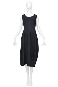 Comme Des Garcons Black Pinstripe Pocket Dress 1992