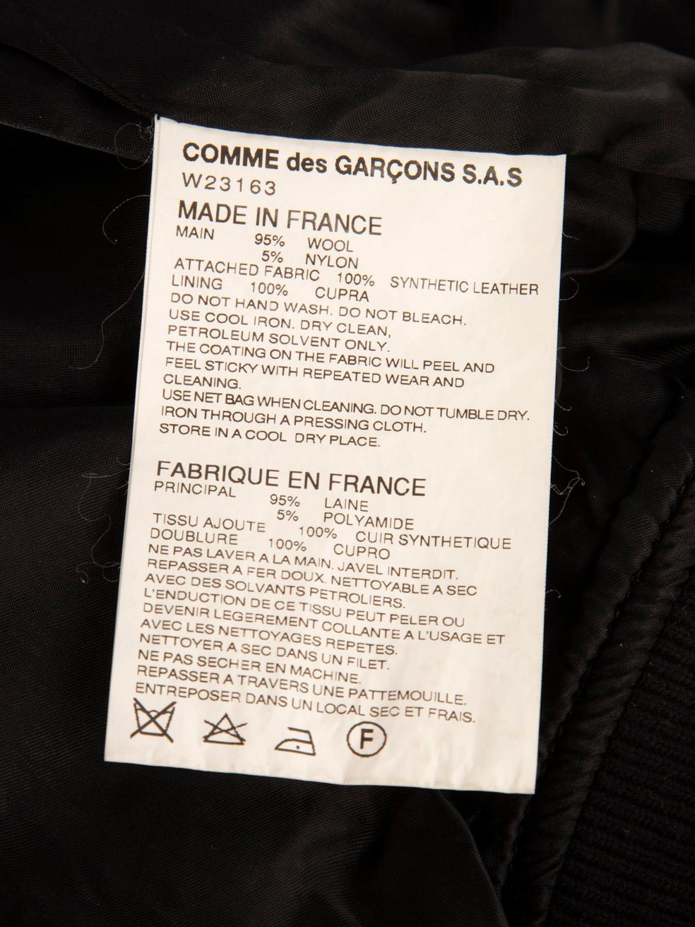Donna Giacca bomber con pannelli neri e rossi di Comme Des Garcons taglia M. in vendita