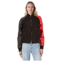 Giacca bomber con pannelli neri e rossi di Comme Des Garcons taglia M.
