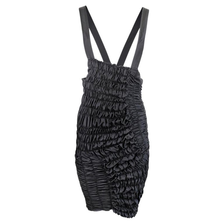 Comme Des Garons Black Ruched Suspender Dress Circa 1989 For Sale at 1stDibs Comme Des Garons Black Ruched Suspender Dress Circa 1989 For Sale at 1stDibs