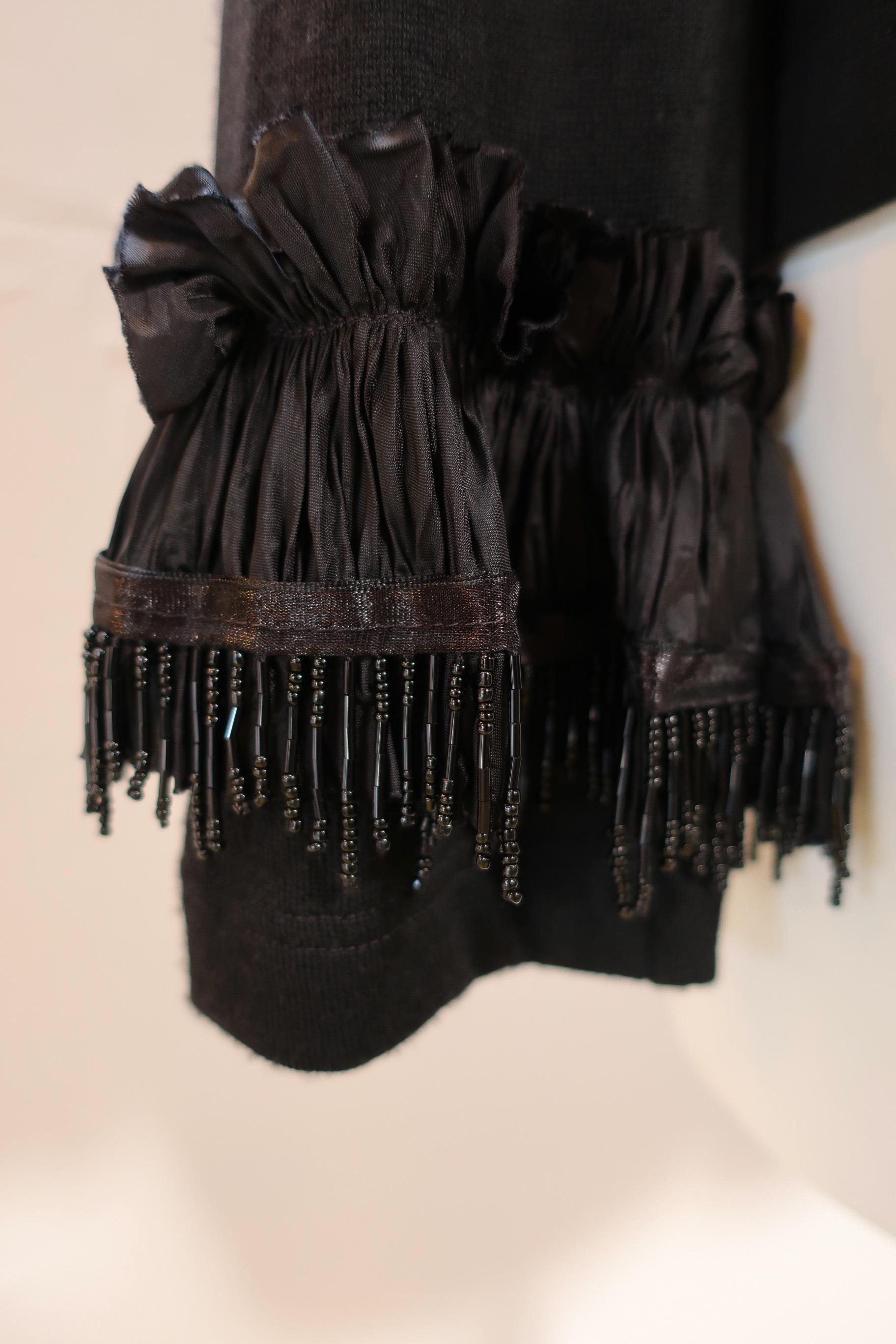 Comme des Garçons Black Sequin Embellished Long Sleeve Top For Sale 6