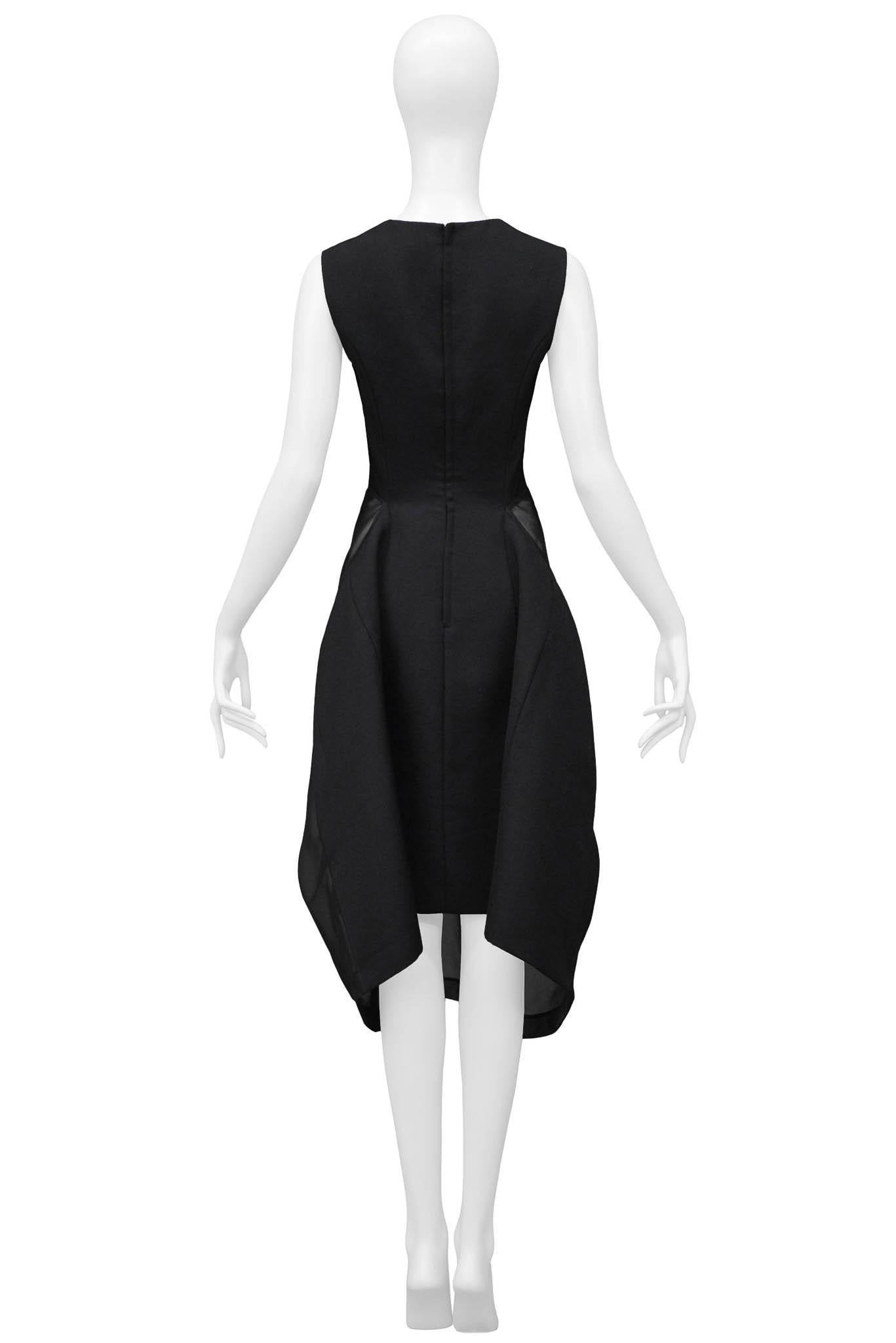 Comme Des Garcons Black Sheer Front Concept Dress 1997 For Sale 3