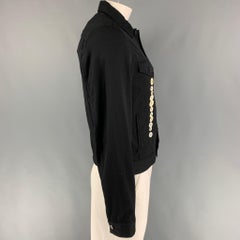 COMME des GARCONS BLACK Size L Black Embellishment Wool Trucker Jacket