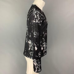 COMME des GARCONS BLACK Size M Black White Splattered Polyester Pullover