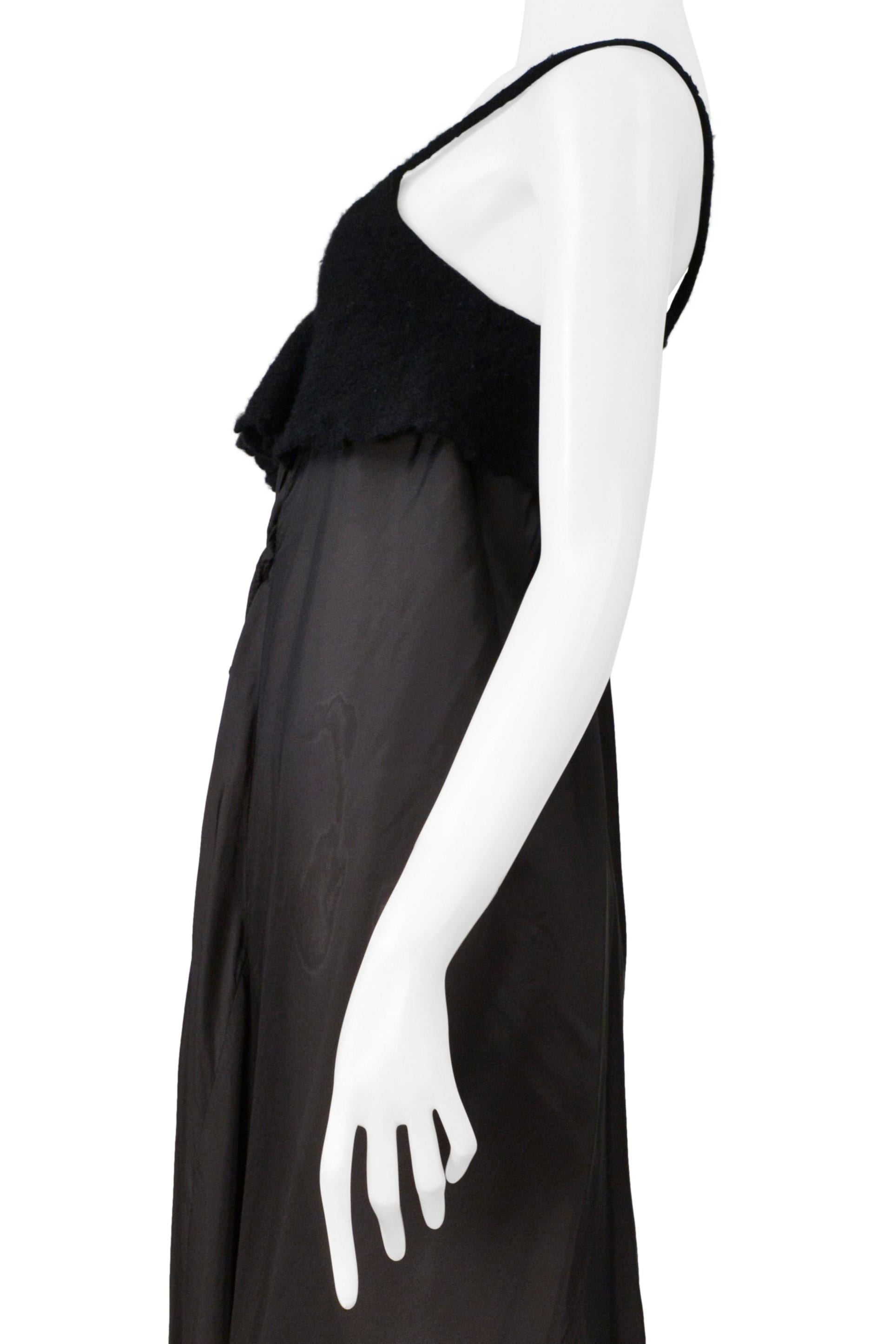Comme Des Garcons  Robe débardeur noire avec top en laine Fw 2000-2001 Bon état - En vente à Los Angeles, CA