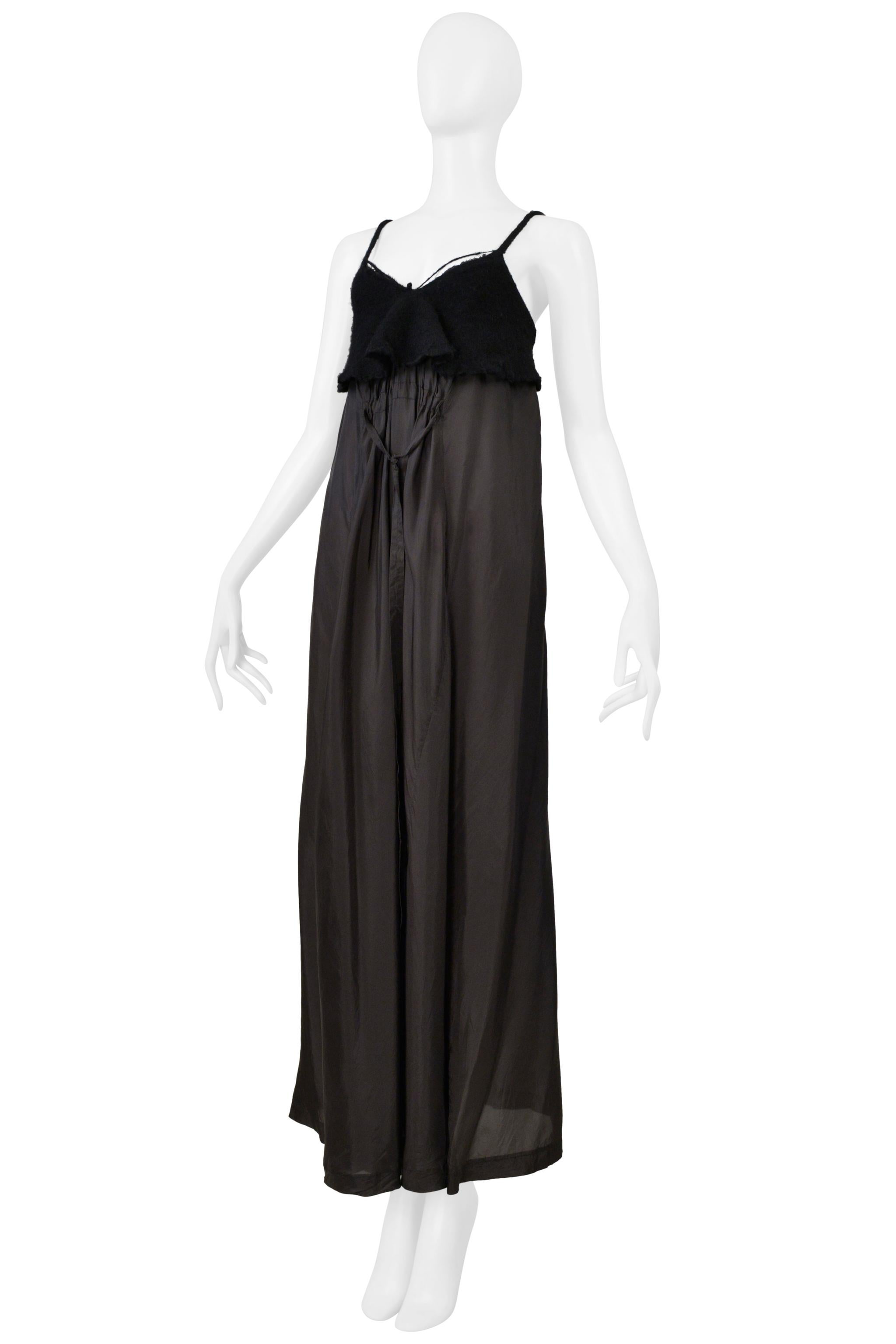 Comme Des Garcons  Robe débardeur noire avec top en laine Fw 2000-2001 Pour femmes en vente