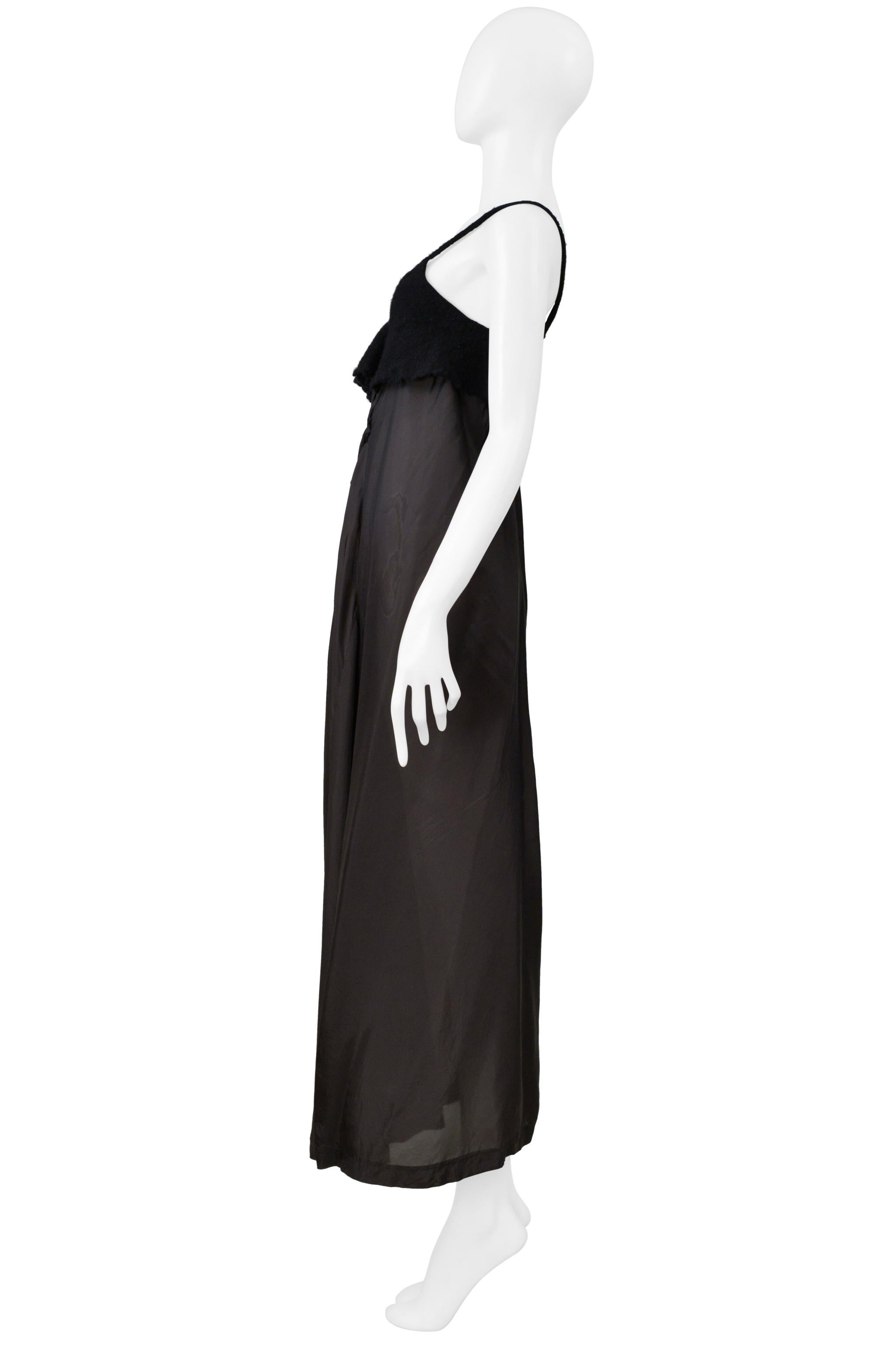 Comme Des Garcons  Robe débardeur noire avec top en laine Fw 2000-2001 en vente 1