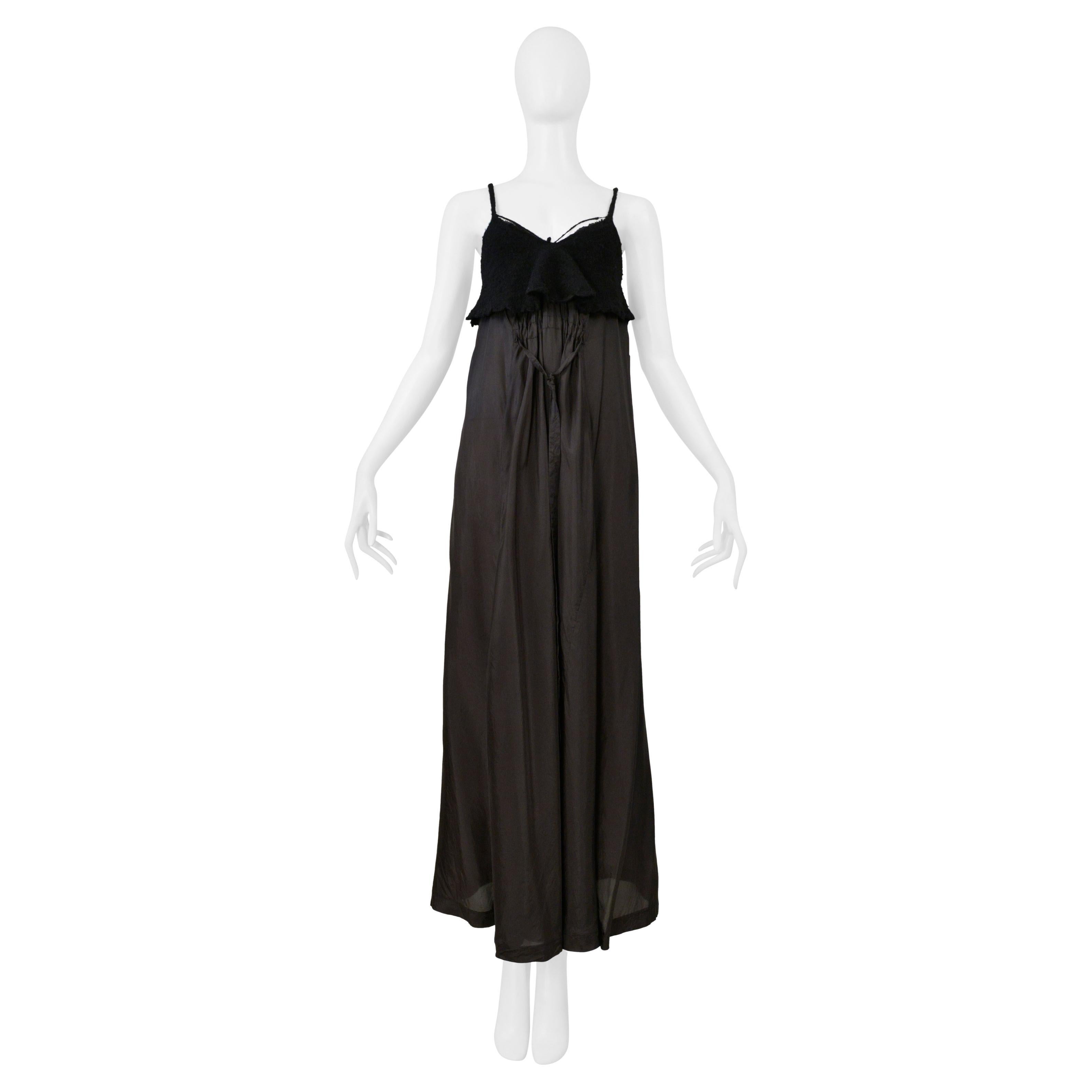Comme Des Garcons  Abito a canotta nero con top in lana Fw 2000-2001