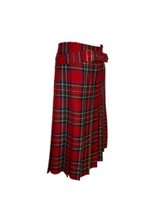 Comme des Garcons - Gonna e kilt in tartan nero - &New. Taglia L