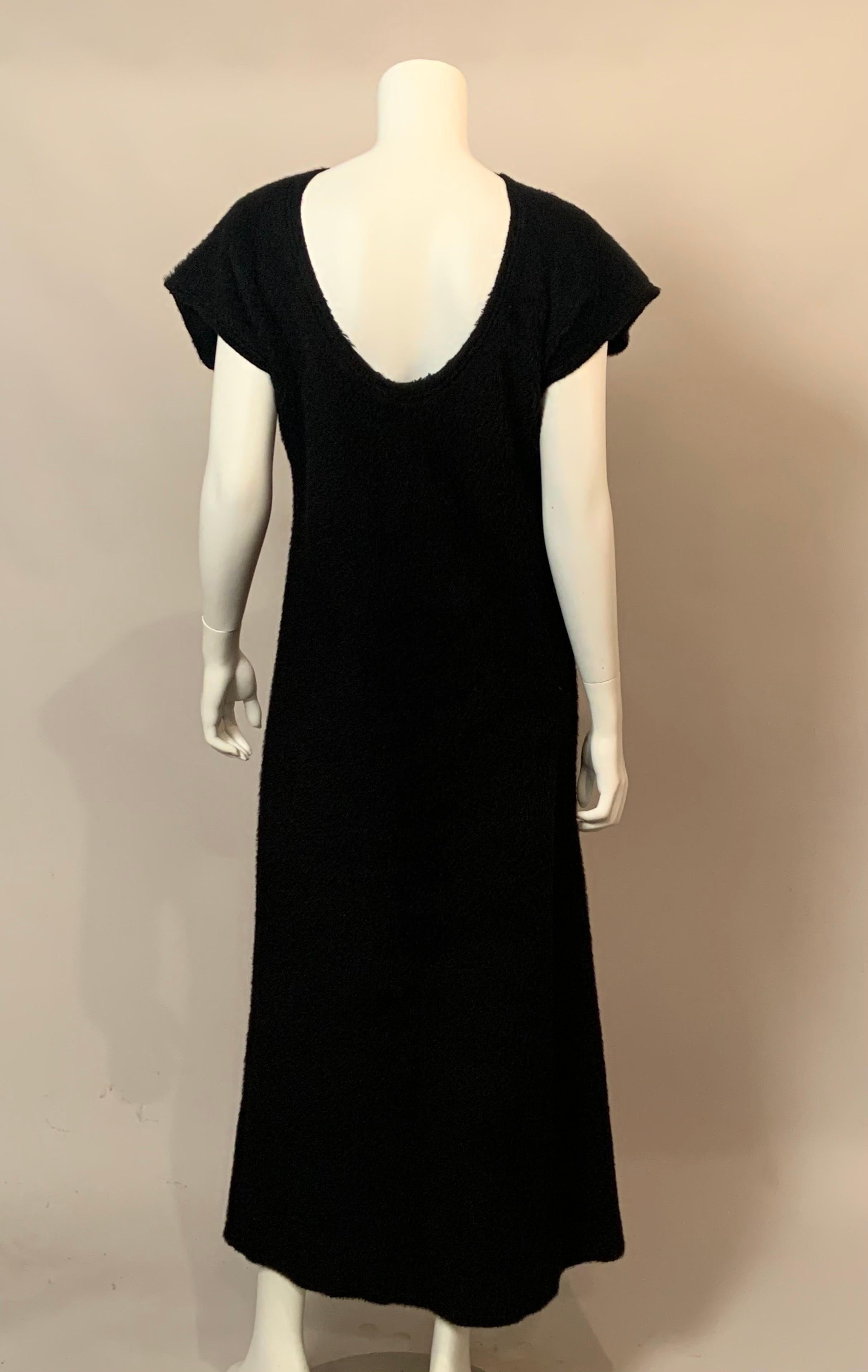 Comme des Garcons Black Textured Fabric Winter Evening or Maxi Dress 1